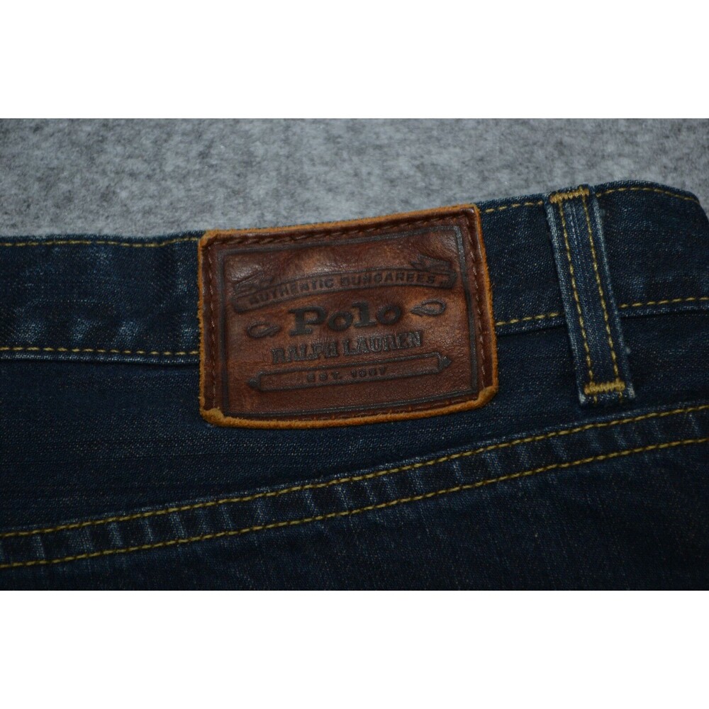 Polo Ralph Lauren Jeans Mens 35X32 Blue Authentic Straight Leg Denim - Picture 15 of 16